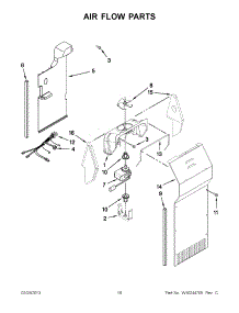 09 - Air Flow Parts parts for Whirlpool Refrigerator ED2VHEXVL01 from AppliancePartsPros.com