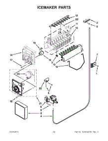 12 - Icemaker Parts parts for Whirlpool Refrigerator ED2VHEXVL01 from AppliancePartsPros.com