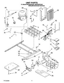 08 - Unit Parts parts for Whirlpool Refrigerator 6ED2FHGXVQ01 from AppliancePartsPros.com