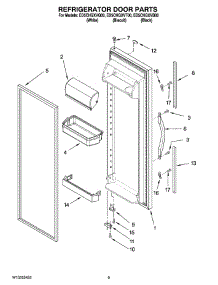 06 - Refrigerator Door Parts parts for Whirlpool Refrigerator ED5CHQXVQ00 from AppliancePartsPros.com