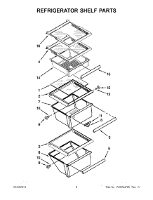 03 - Refrigerator Shelf Parts parts for Whirlpool Refrigerator ED2VHEXVQ01 from AppliancePartsPros.com
