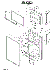 02 - Door Parts parts for Whirlpool Refrigerator 8VET2WPKKQ06 from AppliancePartsPros.com