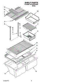 05 - Shelf Parts, Optional Parts parts for Whirlpool Refrigerator 8VET2WPKKQ06 from AppliancePartsPros.com