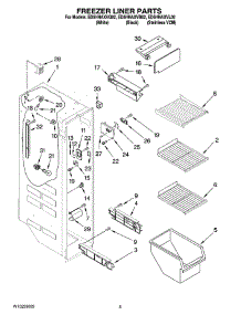 04 - Freezer Liner Parts parts for Whirlpool Refrigerator ED5HHAXVL02 from AppliancePartsPros.com