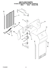 09 - Air Flow Parts parts for Whirlpool Refrigerator ED5HHAXVL02 from AppliancePartsPros.com