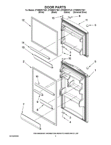 02 - Door Parts parts for Whirlpool Refrigerator ET0MSRXTL01 from AppliancePartsPros.com