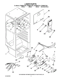 03 - Liner Parts parts for Whirlpool Refrigerator ET0MSRXTL01 from AppliancePartsPros.com