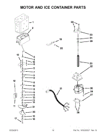 05 - Motor And Ice Container Parts parts for Whirlpool Refrigerator GD5RVAXVA01 from AppliancePartsPros.com