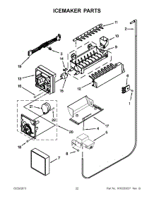 11 - Icemaker Parts parts for Whirlpool Refrigerator GD5RVAXVA01 from AppliancePartsPros.com