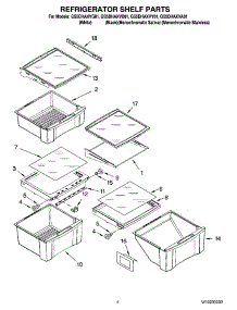 03 - Refrigerator Shelf Parts parts for Whirlpool Refrigerator GS5DHAXVY01 from AppliancePartsPros.com
