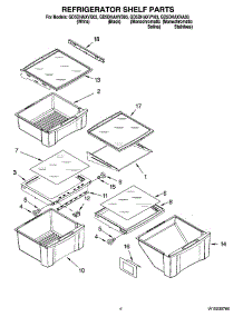 03 - Refrigerator Shelf Parts parts for Whirlpool Refrigerator GD5DHAXVA03 from AppliancePartsPros.com