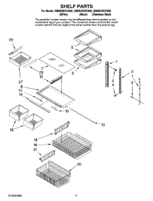 06 - Shelf Parts parts for Whirlpool Refrigerator GB9SHDXVB00 from AppliancePartsPros.com