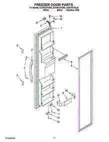 07 - Freezer Door Parts parts for Whirlpool Refrigerator ED5HVEXVB02 from AppliancePartsPros.com