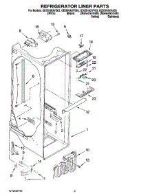 02 - Refrigerator Liner Parts parts for Whirlpool Refrigerator GD5DHAXVY03 from AppliancePartsPros.com