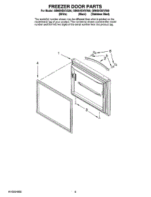 05 - Freezer Door Parts parts for Whirlpool Refrigerator GB9SHDXVQ00 from AppliancePartsPros.com