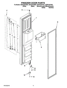 07 - Freezer Door Parts parts for Whirlpool Refrigerator GS5SVAXVY01 from AppliancePartsPros.com
