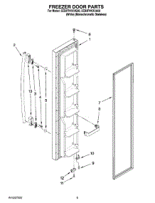 07 - Freezer Door Parts parts for Whirlpool Refrigerator 5ED2FHKXVQ00 from AppliancePartsPros.com