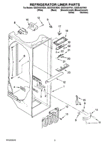 02 - Refrigerator Liner Parts parts for Whirlpool Refrigerator GS5SVAXVB01 from AppliancePartsPros.com