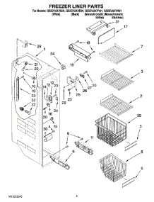 04 - Freezer Liner Parts parts for Whirlpool Refrigerator GS5SVAXVB01 from AppliancePartsPros.com