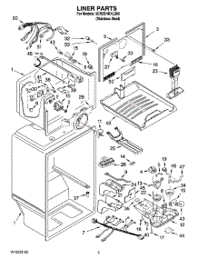 02 - Liner Parts parts for Whirlpool Refrigerator 5GR2SHKXLS05 from AppliancePartsPros.com