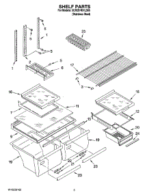 03 - Shelf Parts parts for Whirlpool Refrigerator 5GR2SHKXLS05 from AppliancePartsPros.com