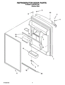04 - Refrigerator Door Parts parts for Whirlpool Refrigerator 5GR2SHKXLS05 from AppliancePartsPros.com