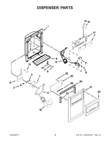 08 - Dispenser Parts parts for Whirlpool Refrigerator GD5RVAXVY01 from AppliancePartsPros.com