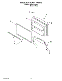 06 - Freezer Door Parts, Optional Parts parts for Whirlpool Refrigerator 5GR2SHKXLS05 from AppliancePartsPros.com