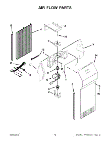 09 - Air Flow Parts parts for Whirlpool Refrigerator GD5RVAXVY01 from AppliancePartsPros.com
