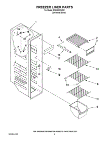 04 - Freezer Liner Parts parts for Whirlpool Refrigerator ED5GVEXVD01 from AppliancePartsPros.com