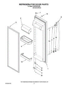 06 - Refrigerator Door Parts parts for Whirlpool Refrigerator ED5GVEXVD01 from AppliancePartsPros.com