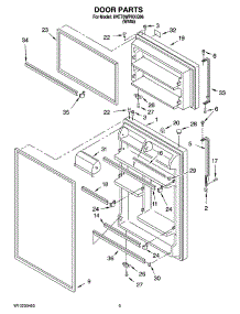 02 - Door Parts parts for Whirlpool Refrigerator 8VET0WPKKQ06 from AppliancePartsPros.com
