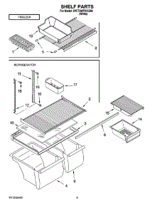 05 - Shelf Parts, Optional Parts parts for Whirlpool Refrigerator 8VET0WPKKQ06 from AppliancePartsPros.com