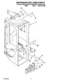 02 - Refrigerator Liner Parts parts for Whirlpool Refrigerator ED5HHAXVB02 from AppliancePartsPros.com