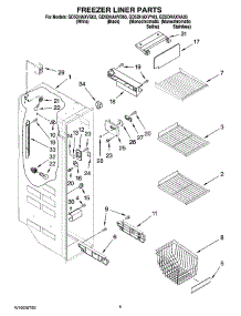 04 - Freezer Liner Parts parts for Whirlpool Refrigerator GD5DHAXVQ03 from AppliancePartsPros.com
