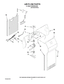 10 - Air Flow Parts parts for Whirlpool Refrigerator ED5GVEXVD01 from AppliancePartsPros.com