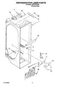 02 - Refrigerator Liner Parts parts for Whirlpool Refrigerator ED5PVEXVS00 from AppliancePartsPros.com