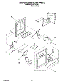 08 - Dispenser Front Parts parts for Whirlpool Refrigerator ED5PVEXVS00 from AppliancePartsPros.com