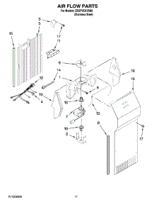 10 - Air Flow Parts parts for Whirlpool Refrigerator ED5PVEXVS00 from AppliancePartsPros.com