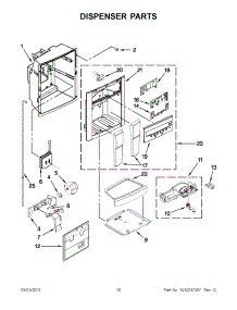 08 - Dispenser Parts parts for Whirlpool Refrigerator GS6NHAXVQ01 from AppliancePartsPros.com
