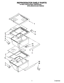 03 - Refrigerator Shelf Parts parts for Whirlpool Refrigerator 5ED2FHKXVA00 from AppliancePartsPros.com