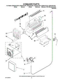 12 - Icemaker Parts parts for Whirlpool Refrigerator ED2KHAXVT01 from AppliancePartsPros.com