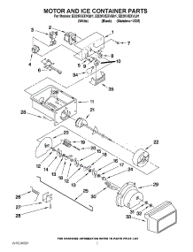 05 - Motor And Ice Container Parts parts for Whirlpool Refrigerator ED2KVEXVL01 from AppliancePartsPros.com