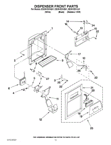 08 - Dispenser Front Parts parts for Whirlpool Refrigerator ED2KVEXVQ01 from AppliancePartsPros.com