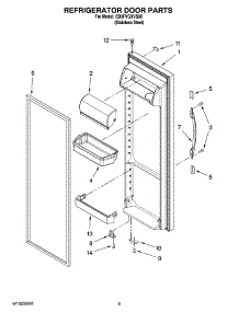 06 - Refrigerator Door Parts parts for Whirlpool Refrigerator ED5FVGXVS00 from AppliancePartsPros.com