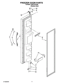 07 - Freezer Door Parts parts for Whirlpool Refrigerator ED5FVGXVS00 from AppliancePartsPros.com