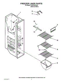 04 - Freezer Liner Parts parts for Whirlpool Refrigerator ED2GVEXVD01 from AppliancePartsPros.com
