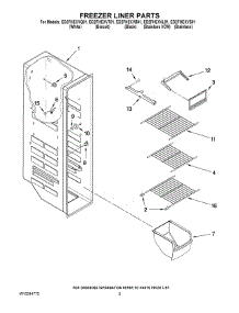 04 - Freezer Liner Parts parts for Whirlpool Refrigerator ED2FHEXVS01 from AppliancePartsPros.com