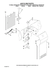 10 - Air Flow Parts parts for Whirlpool Refrigerator ED2FHEXVS01 from AppliancePartsPros.com