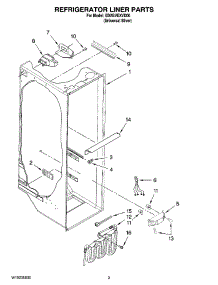 02 - Refrigerator Liner Parts parts for Whirlpool Refrigerator ED2GVEXVD00 from AppliancePartsPros.com